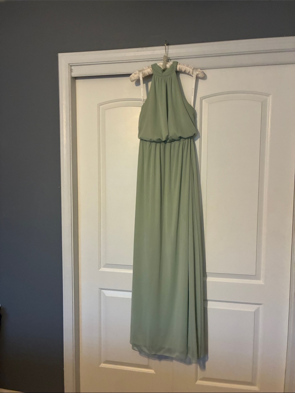 Sage Green Halter Maxi Dress